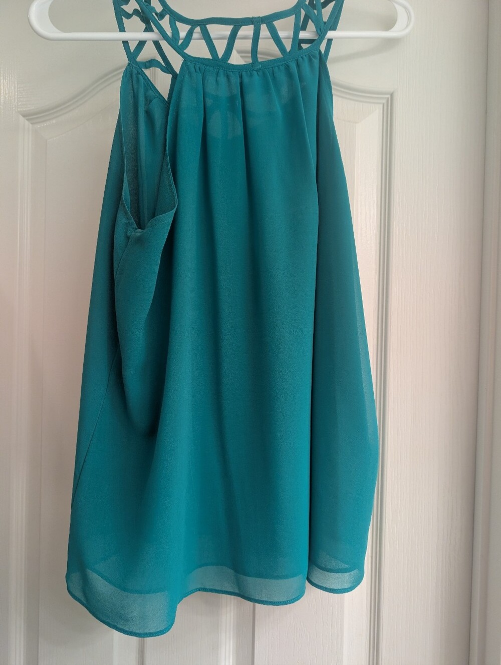 Teal Green Chiffon Women's Skirt - Unbranded